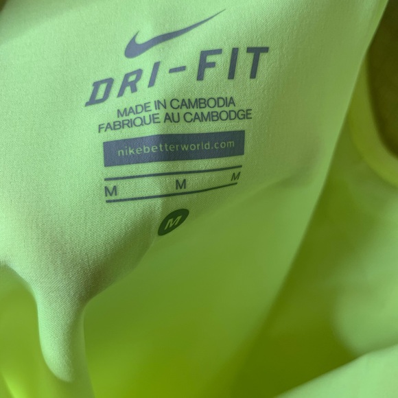 Nike Yellow athletic tank skinny razorback medium - Picture 4 of 4